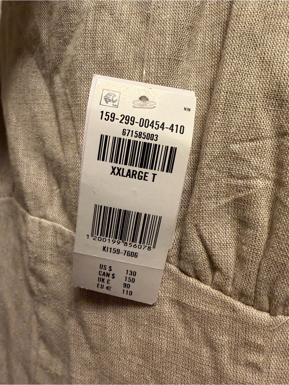 Sleeveless Beige Linen Dress - Picture 10 of 11